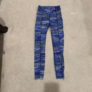 Printed Lululemon Fast and Free tights